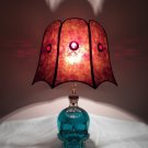 Custom Crystal Head Vodka "Pirate's Rubies" lamp and shade set by NYM Arts