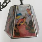 Handmade NYM Arts Mica Lamp Shade for your antique vintage floor bridge lamp base 3 Birds