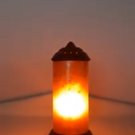 LED Flame Bulb Handmade Mica Cylinder Motion Lamp Antique Vinage Iron by nymarts