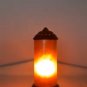 LED Flame Bulb Handmade Mica Cylinder Motion Lamp Antique Vinage Iron by nymarts