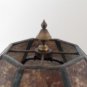 Art Deco McCoy Ringed Ceramic Vase Lamp with 8 sided Dark Amber Mica Shade by NYM Arts