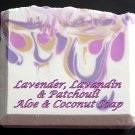 Lavender, Lavandin & Patchouli - Coconut & Aloe soap