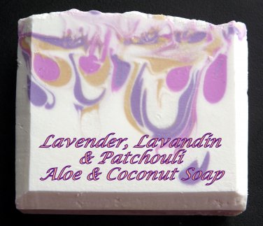 Lavender, Lavandin & Patchouli - Coconut & Aloe soap