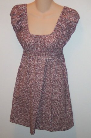 Vintage TRAMP Pink Brown Flared Babydoll Top Shirt Dress Size S Small wt-1 location4