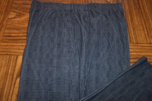 Classic Elastic Waist Size 16 Short Gray Houndstooth Women's Pants Slacks 001p-1 location92