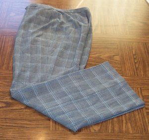 Worthington Stretch Size 16T 16 Tall Black Plaid Pattern Knit Women's Pants Slacks 001p-6 location92