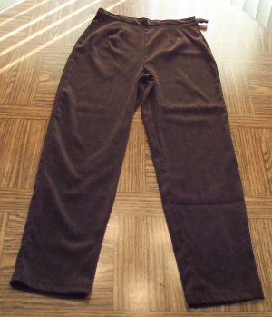 Vintage Women's Brown MicroSuede Legging Pants Size 8 001p-38 locw14
