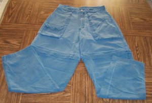 REI Women's Outdoor Hiking Green Cargo Pants Convertible Shorts Size 8 001p-46 Locw14
