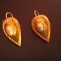 Vintage VENUE USA Goldtone PIERCED Leverback EARRINGS Costume Jewelry 06ear