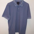 VAN HEUSEN Micro Pima Vintage Periwinkle Blue MEN'S SHORT SLEEVE POLO Shirt  Size L Large 001SHIRT-2