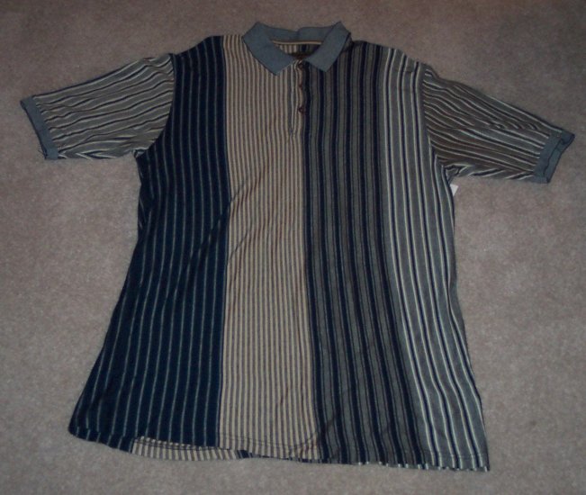 CROFT & BARROW MEN'S SHORT SLEEVE Striped POLO Shirt Size LT Large Tall ...