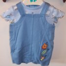 DISNEY INFANT Boy's Tropical Winnie The Pooh 2pc OUTFIT SET Onesie Shortall 3 - 6 Months locationw8