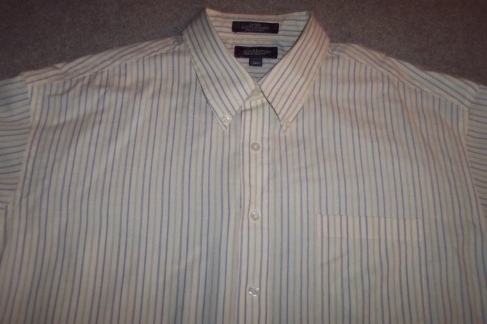 CROFT & BARROW MEN'S Short Sleeve Button Front SHIRT Size XXL 18 1/2 ...