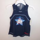 FIRST MOMENTS INFANT Boy's Navy Baseball Layette OUTFIT Set Shortall Hat 3 - 6 Months locationw9