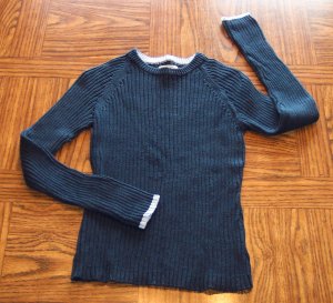 AEROPOSTALE Navy Cable Knit SWEATER Top Size S Small (bin3)