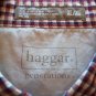 HAGGAR MEN'S Long Sleeve Red Plaid Button SHIRT Size XL Extra Large 001SHIRT-51 location98
