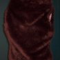 WET SEAL Brown Fur Reversible Knit Hooded SWEATER Top Jacket Size L Large Juniors