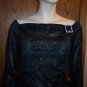 Fun & Funky Vintage YOUNIQUE Black SHIRT Top Junior Size  XL Extra Large wt-40 location97