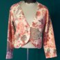 Knit Sweater Shrug APT 9 Pink Gray  Floral Shirt Top Size S Small