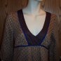Retro Baby Doll Hippie 3/4 Quarter Sleeve FOREVER DRESS Top Size Large L
