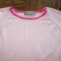Sweet Pink Polka Dot CROFT & BARROW SWEATER Shirt Top Size S Small locationw12