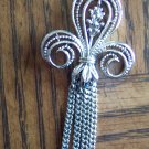 Vintage Silvertone Fleur De Lis Signed SHP Sarah Coventry PENDANT Necklace Jewelry 5necklace
