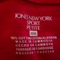 Jones New York Sport Petite Red 3/4 Sleeve TOP Size Medium Women's Shirt locationw10