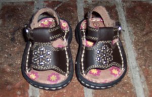 Adorable Infant Girl's SANDALS Brown Shoes Size 1 locationw13