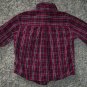 Gymboree Boy's All Aboard Button Front Long Sleeve Shirt 18 to 24 Months Red Black Plaid locationw8
