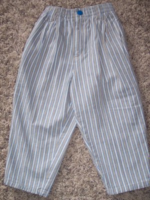 Gymboree Boy's Denim Pants Striped Blue Gray Space Small S locationw8