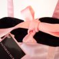 Vintage NWT Victoria's Secret Black Velvet Purse Tote Handbag Double Straps Pink Satin locationw1