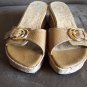 Stuart Weitzman Leather SANDALS Wedges Shoes Size 6 1/2 B locationw13
