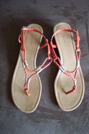 Dexter Orange Braided Thong SANDALS Shoes Size 8 1/2 locationw13