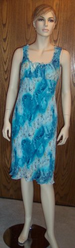 Charlotte Russe Sundress Turquoise Watercolor Print DRESS Size M dress-24 locationw13