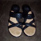 Black Braided Strappy SOFFT SANDALS Shoes Size 8 locationw14