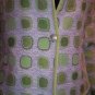 Sophisticated Tweed Chenile Mint Lavender Jacket Size Medium Large
