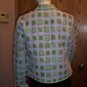 Sophisticated Tweed Chenile Mint Lavender Jacket Size Medium Large
