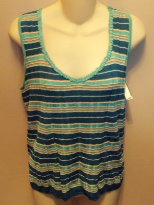 Evan Picone Stripped Tank Top Size L Large wt-13 location4
