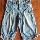 GLO Jeans Denim Capris Vintage Wash Size 12 gc-2 location5