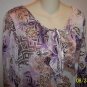 Apt 9 Sheer Feminine Top Size L Large wt-20 Abstract Paisley Print location6