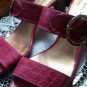 Pink Dana Buchman Reptile Embossed SANDALS Shoes Size 9 1/2 M locationw14