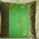 Two-toned Green with Bamboo Pillow Cases (set of 2)