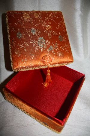 Square Orange Keepsake Box