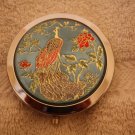 Peacock Light Blue Compact with double mirrors