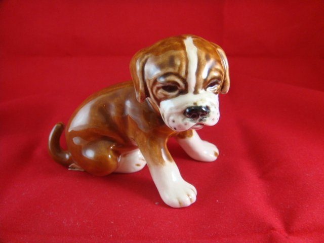 vintage boxer dog figurine