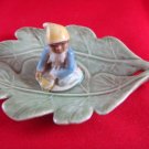Leprechaun Leaf Dish Shamrock Pottery Made in Ireland