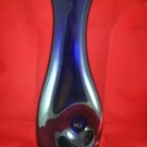 Murano handblown vase, 'Modern Blue Teardrop'