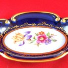 RARE ECHT KOBALT FINE CHINA OVAL MINIATURE PLATE
