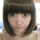 Blonde color bob hairstyle wig
