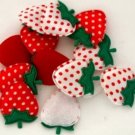 10 Sweet Strawberry Appliques-Great for Bow Making, Scrapbooking and Crafts
